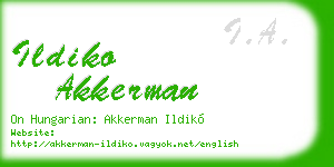 ildiko akkerman business card